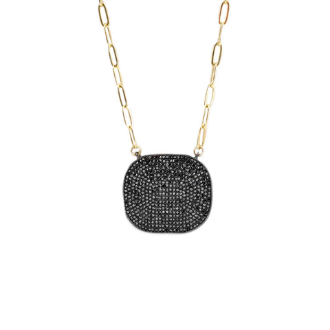 Pave Statement Necklace by Marlyn Schiff : Gold-Hema / One Size