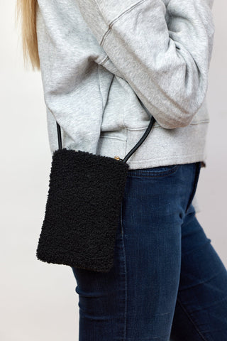 Phone Bag in Sherpa Black by Hat Attack