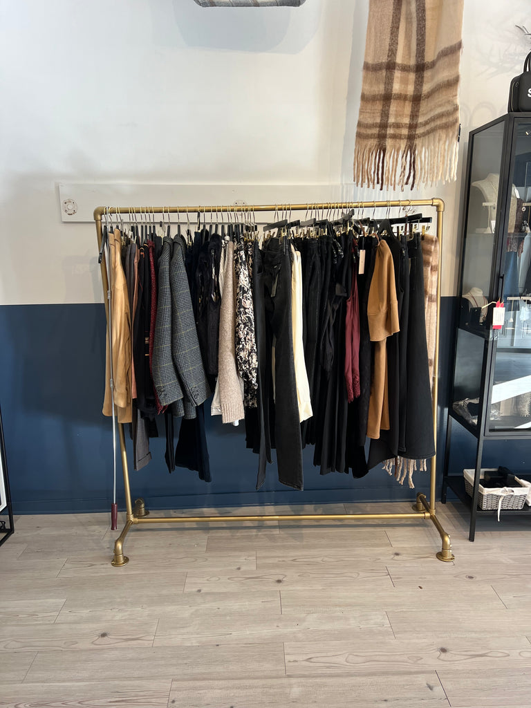 Clothing Racks in Gold -- LOCAL PICK UP ONLY