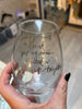 Stemless Wine Goblets with Quotes