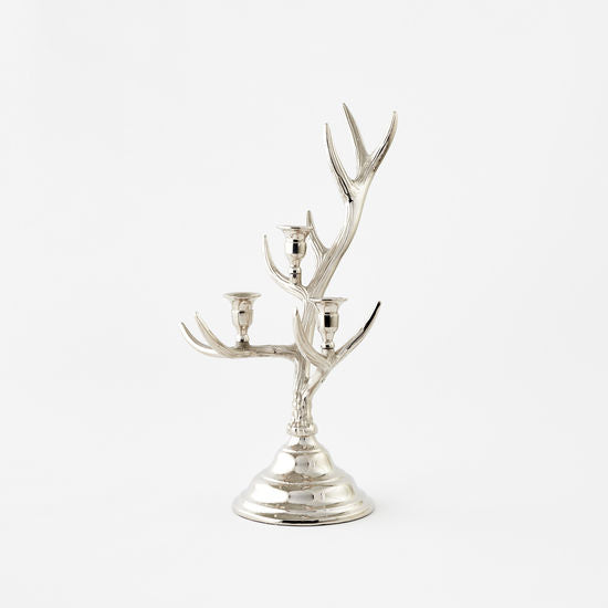 Antler Taper Candle Holder, Aluminum, 19.5