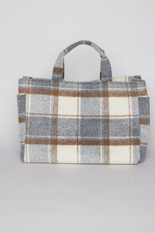 Large Plaid Airplane Tote by Hat Attack