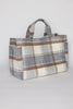 Large Plaid Airplane Tote by Hat Attack