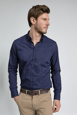 Lupin Classic Shirt in Dark Blue or Ciel by Benson & Cherry