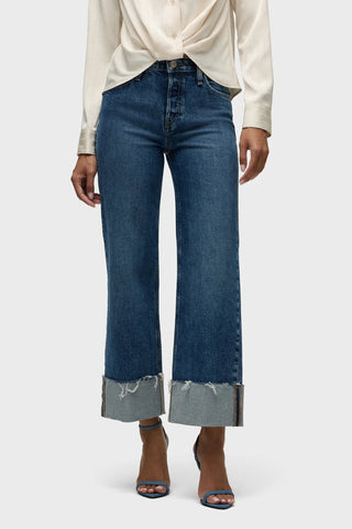 Rosie High Rise Wide Leg Jean with Cuff Mallorca by Hudson Jeans