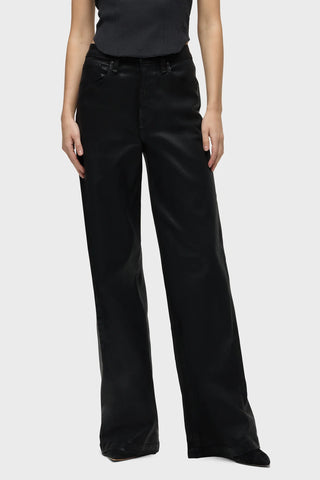 Jodie Wide Leg Coated Black by Hudson Jeans