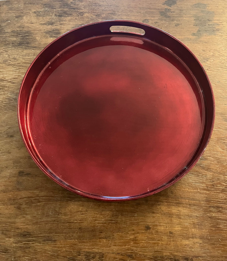 Red or Burgundy Serving Tray