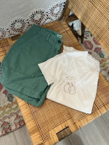 Saran Green Shorts by Hartford Paris